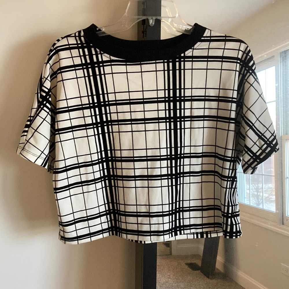 Black and White Striped Top